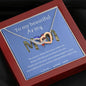 To My Beautiful Army Mom - Interlocking Hearts Necklace