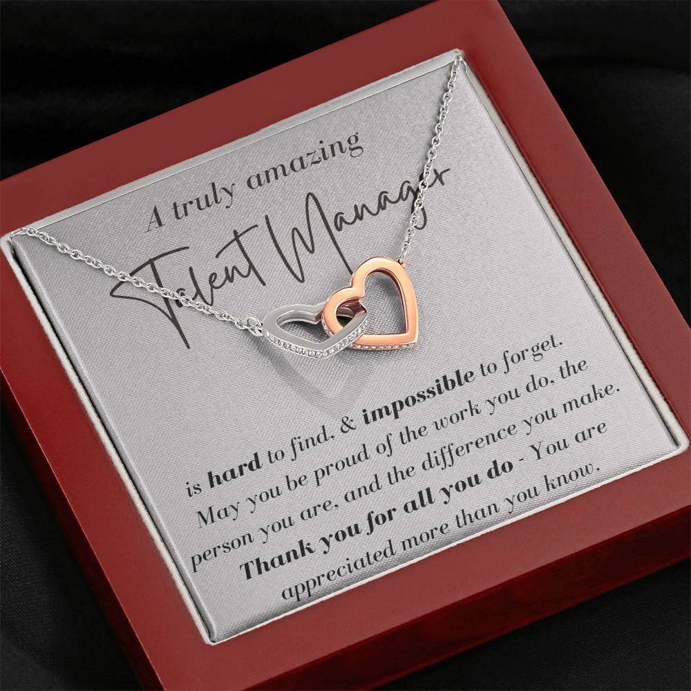 A Truly Amazing Talent Manager - Interlocking Hearts Necklace