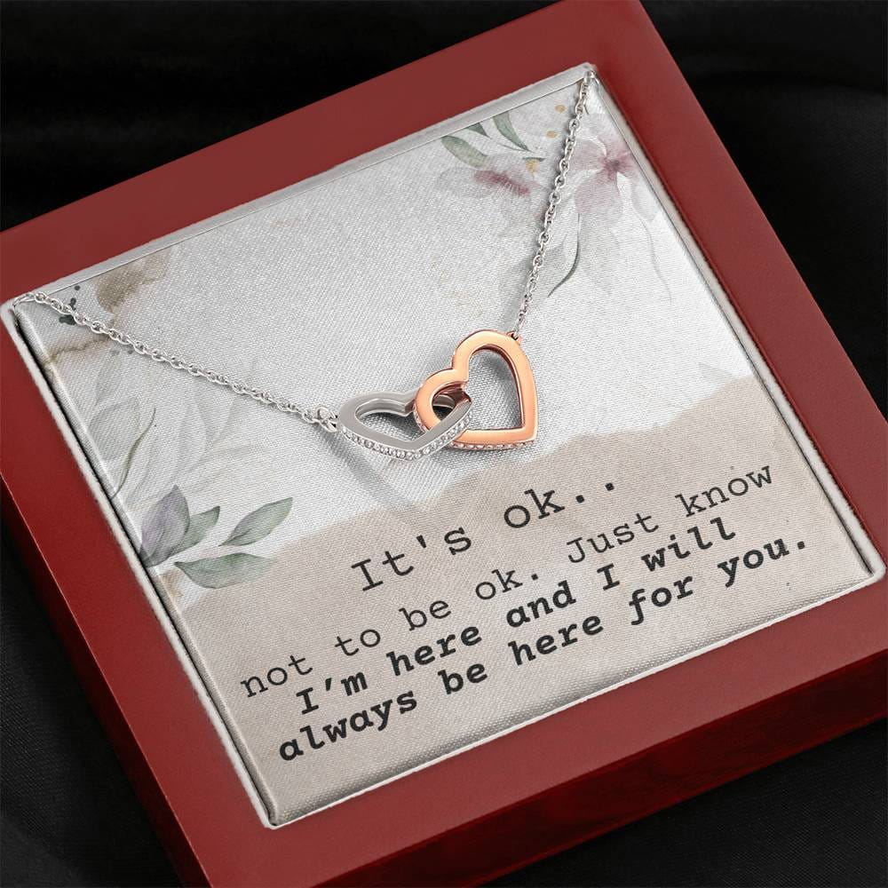 It's Ok Not To Be Ok - Interlocking Hearts Necklace