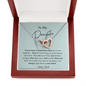 To My Daughter - No Matter - Interlocking Hearts Necklace