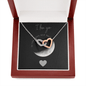 I Love You - To The Moon And Back - Interlocking Hearts Necklace
