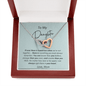 To My Daughter - No Matter - Interlocking Hearts Necklace