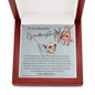 To My Beautiful Granddaughter - Never Forget - Interlocking Hearts Necklace
