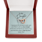 To My Daughter - Feel My Love - Interlocking Hearts Necklace
