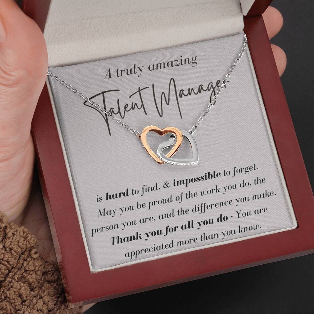 A Truly Amazing Talent Manager - Interlocking Hearts Necklace