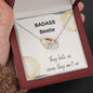 Badass Bestie - They Hate Us - Interlocking Hearts Necklace