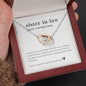 Sister In Law Definition Necklace - Interlocking Hearts Necklace