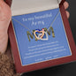 To My Beautiful Army Mom - Interlocking Hearts Necklace