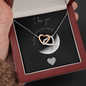 I Love You - To The Moon And Back - Interlocking Hearts Necklace