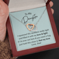 To My Daughter - Feel My Love - Interlocking Hearts Necklace