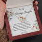 To My Beautiful Daughter - Love Mum - Interlocking Hearts Necklace