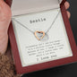 Bestie - Interlocking Hearts Necklace - Friend Gift