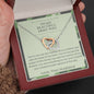 To My Beautiful Army Wife - You're Not Just - Interlocking Hearts Necklace