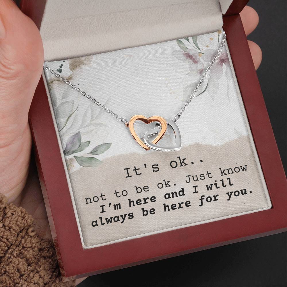 It's Ok Not To Be Ok - Interlocking Hearts Necklace