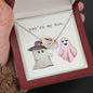 You're My Boo - Interlocking Hearts Necklace