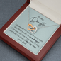 To My Daughter - Feel My Love - Interlocking Hearts Necklace