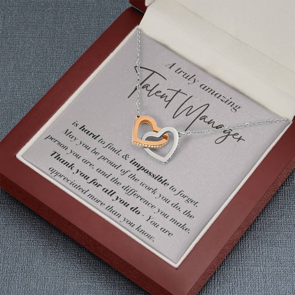 A Truly Amazing Talent Manager - Interlocking Hearts Necklace