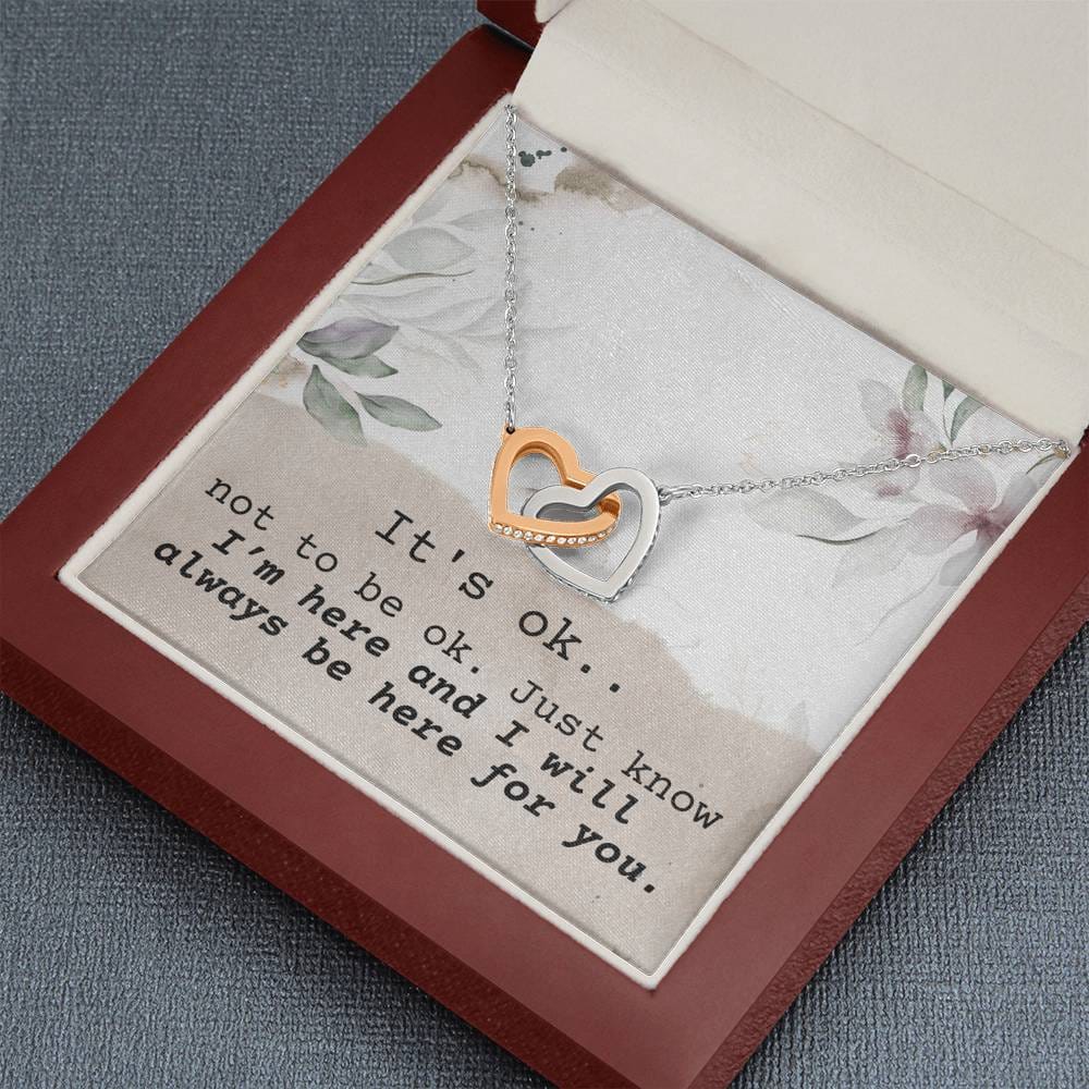 It's Ok Not To Be Ok - Interlocking Hearts Necklace