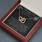 To My Amazing Niece - Merry Christmas - Interlocking Hearts Necklace