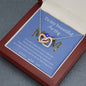 To My Beautiful Army Mom - Interlocking Hearts Necklace