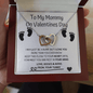 To My Mommy On Valentines Day - Interlocking Hearts Necklace