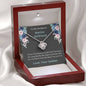 To My Gorgeous Marine Girlfriend - I Know The Distance - Love Knot Necklace