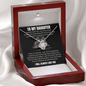 To My Daughter - Never Fear - Love Knot Necklace