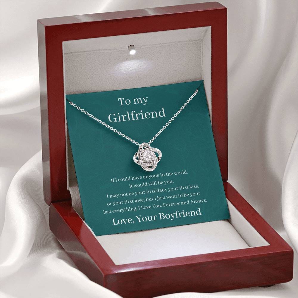 To My Girlfriend - If I could - Love Knot Necklace