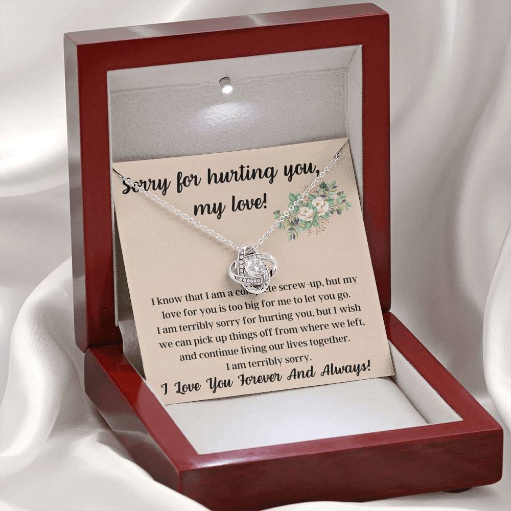 Sorry For Hurting You My Love -I Know - Love Knot Necklace