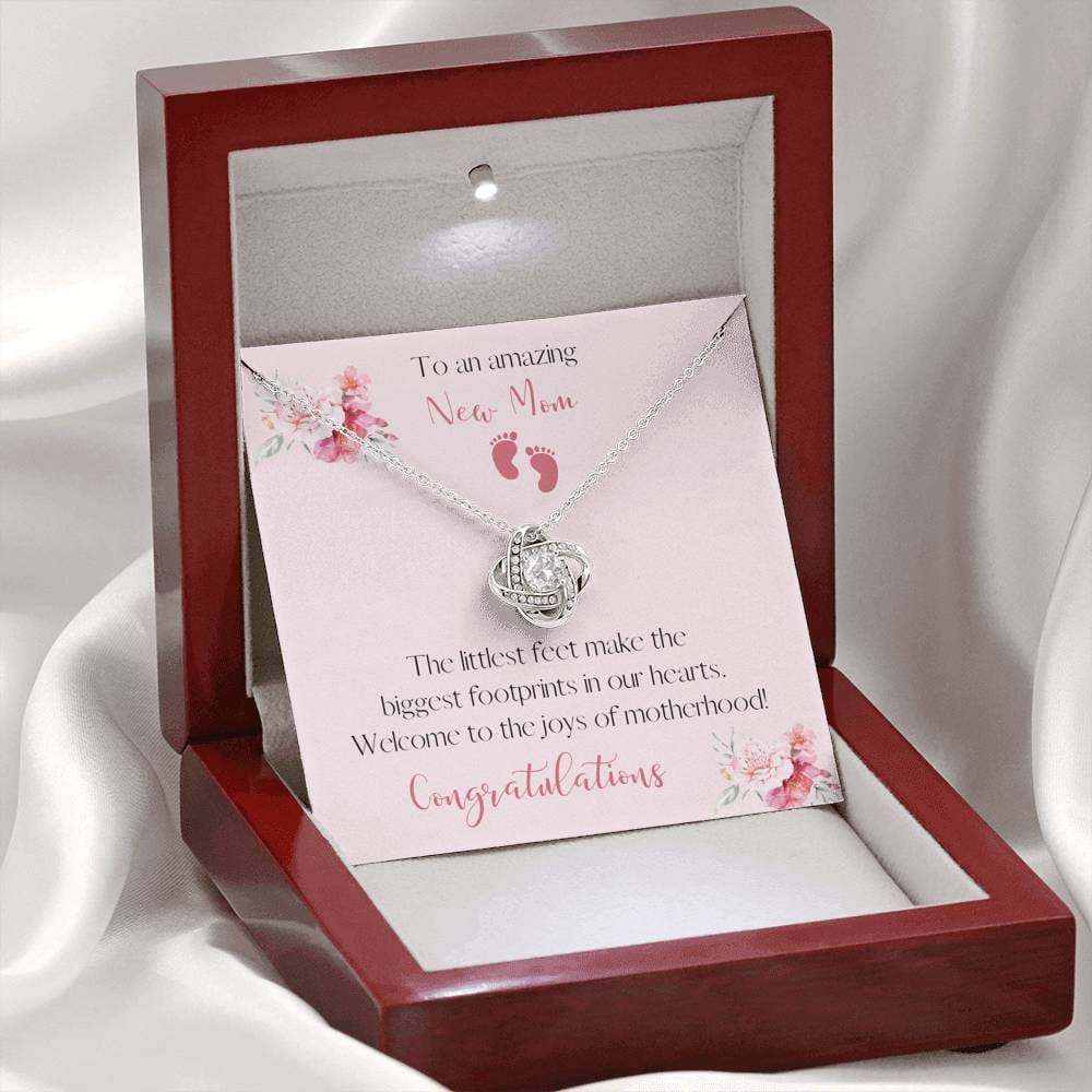 To An Amazing New Mom - Love Knot Necklace