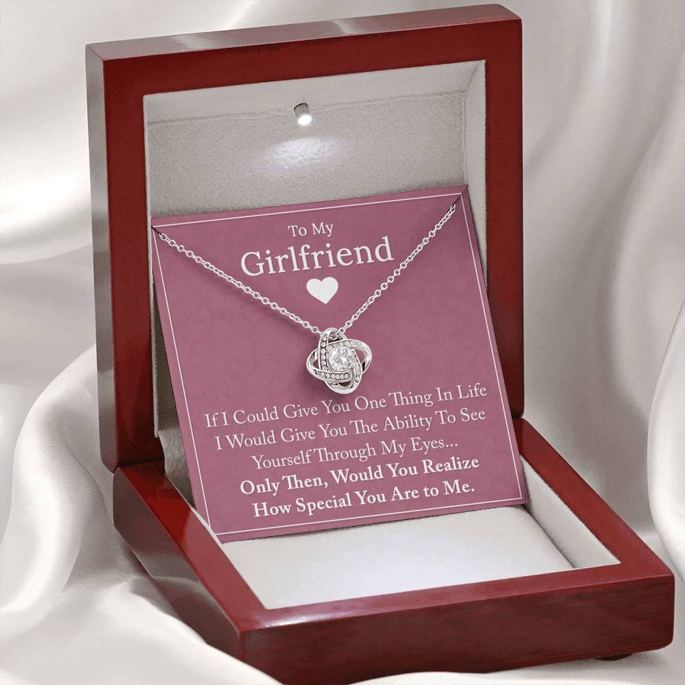 To My Girlfriend - If I Could Give You - Love Knot Necklace