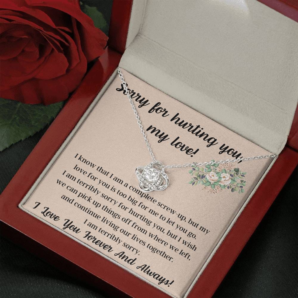 Sorry For Hurting You My Love -I Know - Love Knot Necklace