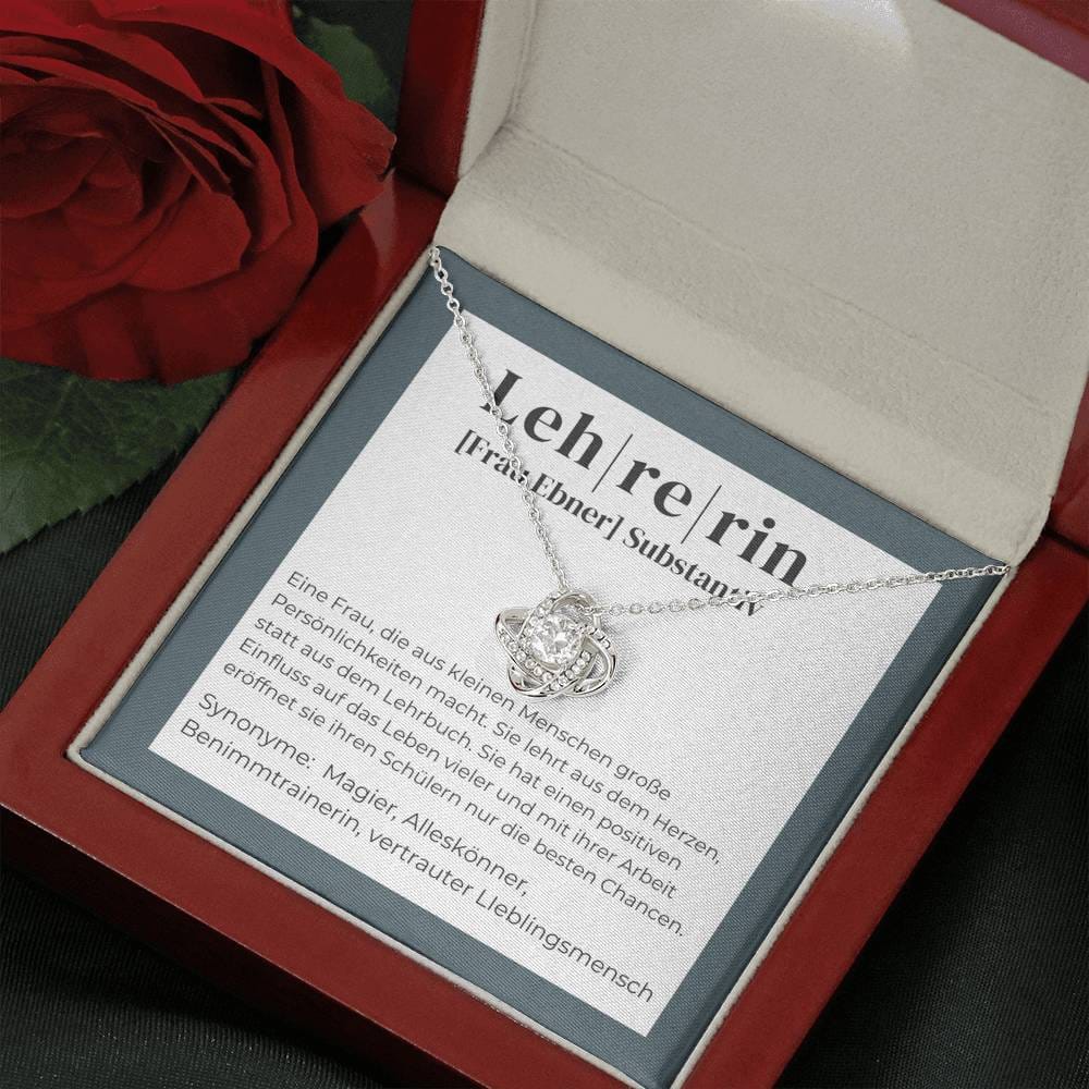 Lehrerin Definition - Love Knot Necklace