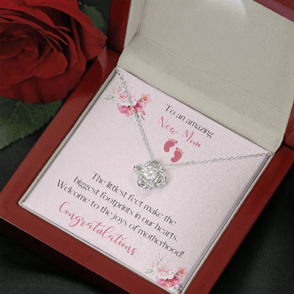 To An Amazing New Mom - Love Knot Necklace