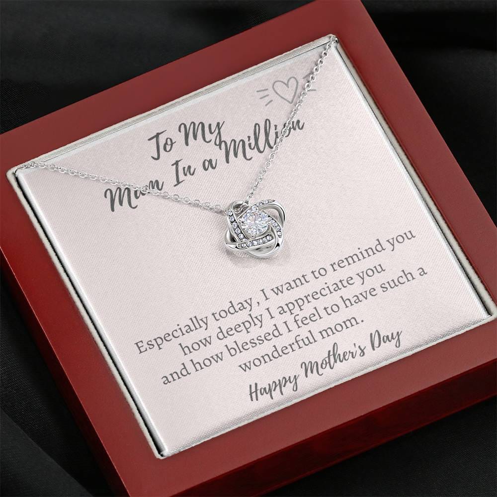 To My Mum In A Million - Love Knot Necklace
