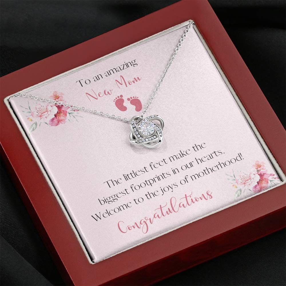 To An Amazing New Mom - Love Knot Necklace