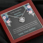 To My Gorgeous Marine Girlfriend - I Know The Distance - Love Knot Necklace