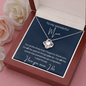 To My wonderful Mum - For All The Times - Love Knot Necklace