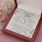 To My Loving Mom - I LOVE YOU - Love Knot Necklace