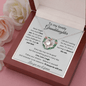 To My Lovely Granddaughter - Never Forget - Love Knot Necklace