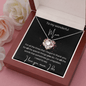 To My Wonderful Mum - For All The Times - Love Knot Necklace
