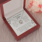 To My Loving Mom - I LOVE YOU - Love Knot Necklace