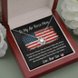 To My Air Force Mom - No Matter - Love Knot Necklace