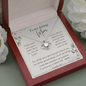 To My Loving Mom - I LOVE YOU - Love Knot Necklace