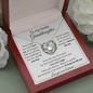 To My Lovely Granddaughter - Never Forget - Love Knot Necklace