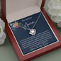 An Meine Mama - Ich Liebe Dich - Love Knot Necklace