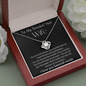 To My Smokin Hot Wife - Love Knot Necklace