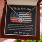 To My Air Force Mom - No Matter - Love Knot Necklace