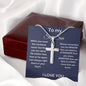 To My Step Son - When You Wear This Necklace - Cross Necklace