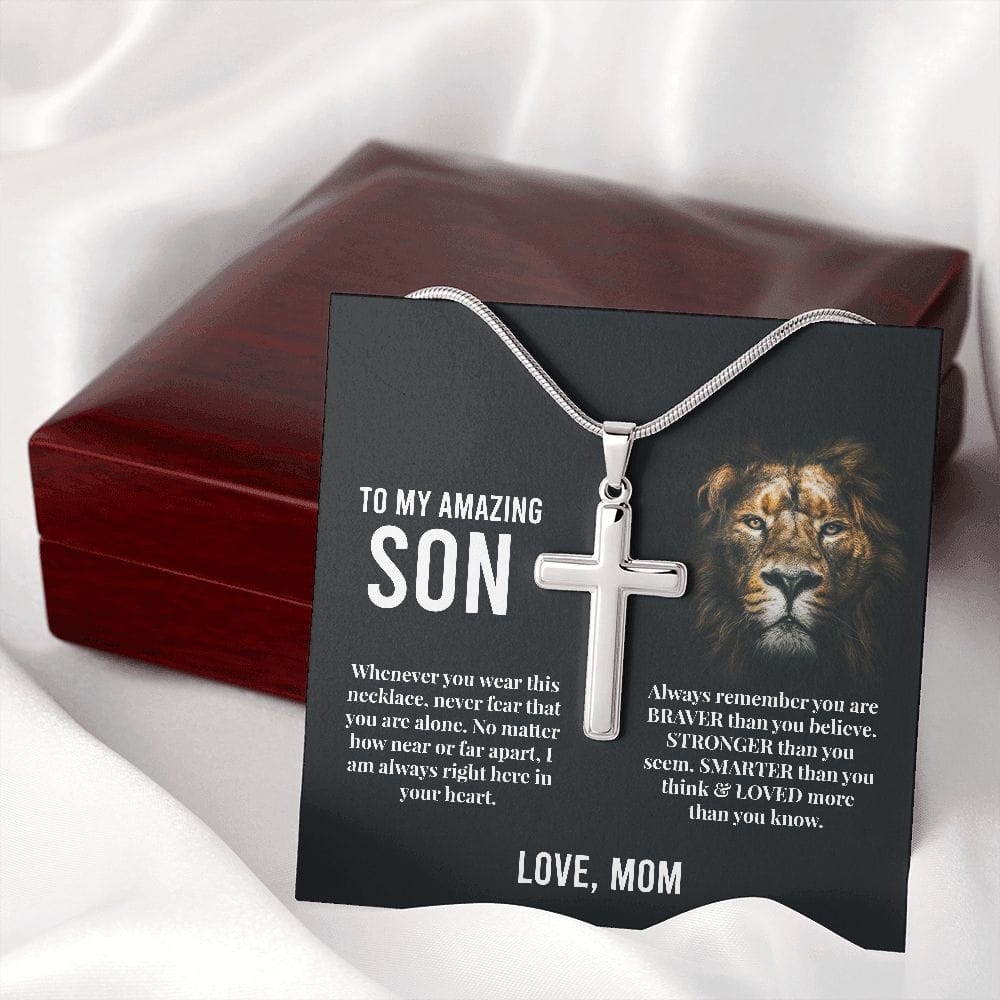 To My Amazing Son - Whenever You Wear This Necklace - Cross Necklace